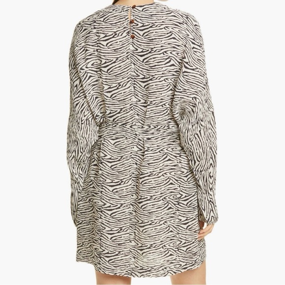 Nanushka Hierro Zebra Print Long Sleeve Minidress, Small - Picture 5 of 14